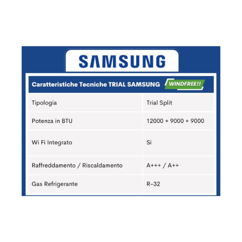 CLIMATIZZATORE TRIAL SPLIT SAMSUNG Con Tech WINDFREE - super offerta